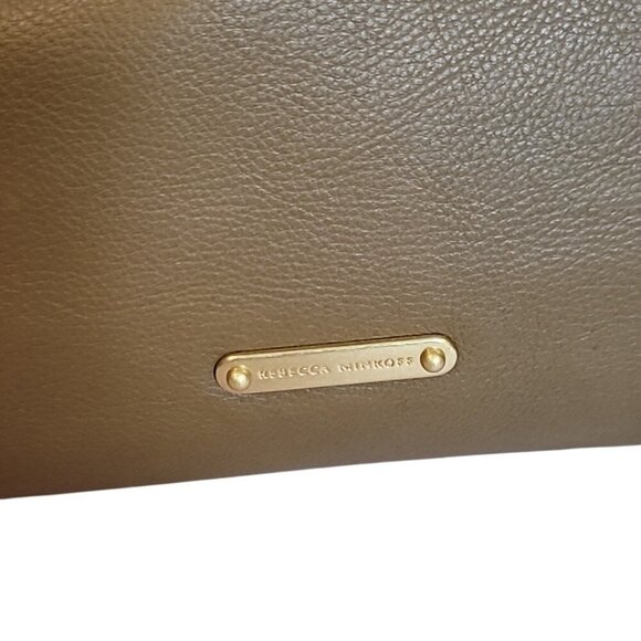 NWT - Rebecca Minkoff - Alex Slouchy Leather Shoulder Bag - Military - Tan - Picture 9 of 16